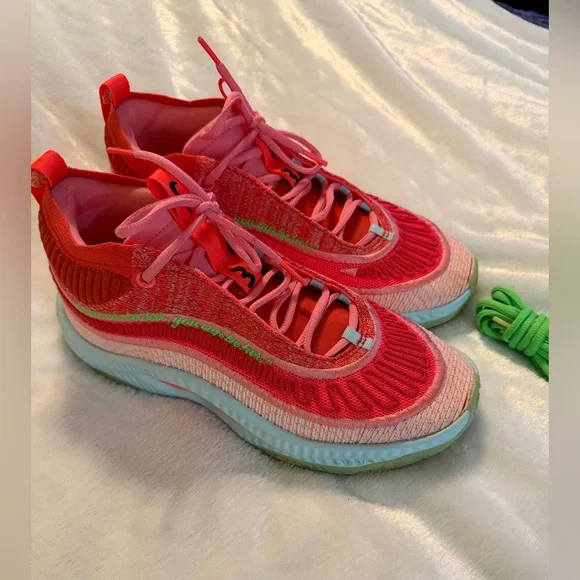 Aja Wilson x Nike Stylish Pink and Green Sneakers - Picture 5 of 16